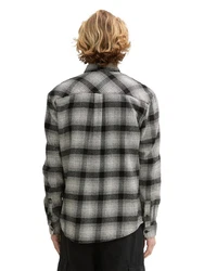 TOM TAILOR DENIM Hemd schwarz/offwhite