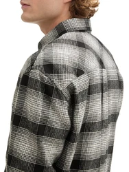 TOM TAILOR DENIM Hemd schwarz/offwhite