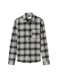 TOM TAILOR DENIM Hemd schwarz/offwhite
