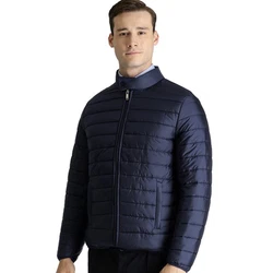 KIGILI Jackett Klassische Herrenjacken Regular Fit Mantel Dunkelblau/Hellblau/Blau
