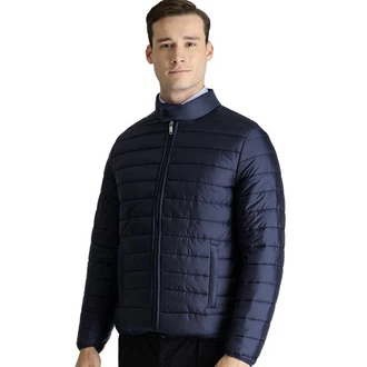 KIGILI Jackett Klassische Herrenjacken Regular Fit Mantel Dunkelblau/Hellblau/Blau