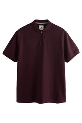 Next Poloshirt Strukturiertes Polo-Shirt Dunkelrot/Bordeaux/Lila