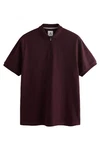Next Poloshirt Strukturiertes Polo-Shirt Dunkelrot/Bordeaux/Lila