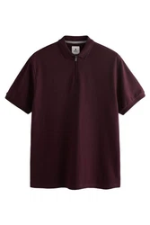 Next Poloshirt Strukturiertes Polo-Shirt Dunkelrot/Bordeaux/Lila