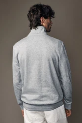 Next Sweatjacke Strukturiert mit Reißverschluss Hellgrau/Grau