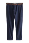 Next Chinohose Straight Fit mit Print Dunkelblau/Blau