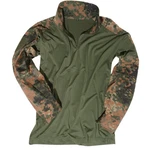 Mil-Tec Langarmshirt Militär Combat-Shirt Feldhemd Tactical Dunkelgrün/Braun