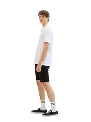 TOM TAILOR Shorts Schwarz/Weiß/Beige