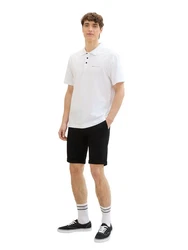 TOM TAILOR Shorts Schwarz/Weiß/Beige