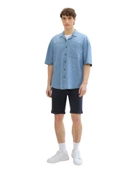 TOM TAILOR Shorts Dunkelblau/Hellblau/Blau