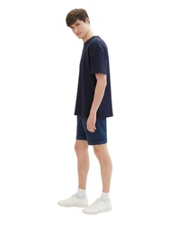 TOM TAILOR Denim Chinoshorts Dunkelblau/Blau