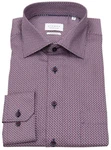 Eterna Langarmhemd Modern Fit Lila/Braun