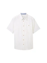 TOM TAILOR Kurzarmhemd Weiß/Creme/Khaki/Blau