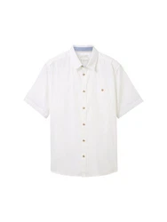 TOM TAILOR Kurzarmhemd Weiß/Creme/Khaki/Blau
