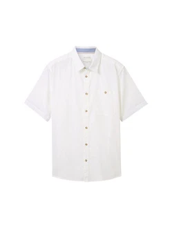 TOM TAILOR Kurzarmhemd Weiß/Creme/Khaki/Blau