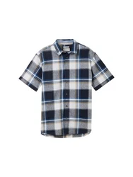 TOM TAILOR Kurzarmhemd Blau/Hellblau