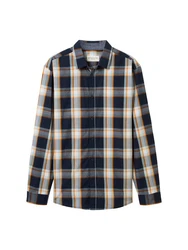 TOM TAILOR Langarmhemd Dunkelblau/Hellblau/Blau