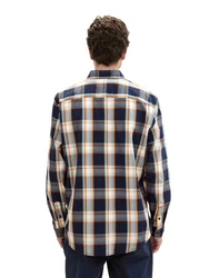 TOM TAILOR Langarmhemd Dunkelblau/Hellblau/Blau