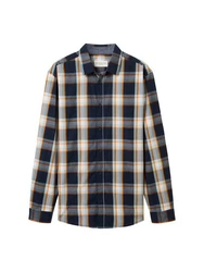 TOM TAILOR Langarmhemd Dunkelblau/Hellblau/Blau