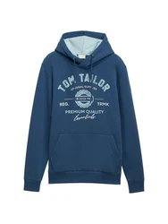 TOM TAILOR Kapuzensweatshirt Hoodie Blau/Hellblau/Dunkelblau/Türkis