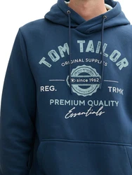 TOM TAILOR Kapuzensweatshirt Hoodie Blau/Hellblau/Dunkelblau/Türkis