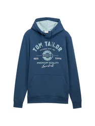 TOM TAILOR Kapuzensweatshirt Hoodie Blau/Hellblau/Dunkelblau/Türkis