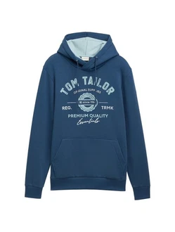 TOM TAILOR Kapuzensweatshirt Hoodie Blau/Hellblau/Dunkelblau/Türkis