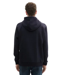 TOM TAILOR Kapuzensweatshirt Hoodie Dunkelblau/Beige/Hellblau