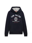 TOM TAILOR Kapuzensweatshirt Hoodie Dunkelblau/Beige/Hellblau