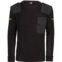 BWuM Strickpullover Bundeswehr Pullover Schwarz/Dunkelblau/Braun