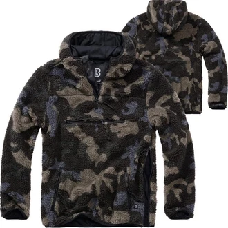 Brandit Teddyfleece Worker Pullover Dunkelgrün/Dunkelblau