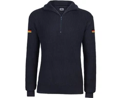 BWuM Strickpullover Troyer Dunkelblau/Blau