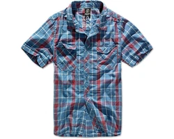 Brandit Roadstar Shirt Kurzarmhemd Blau/Hellblau