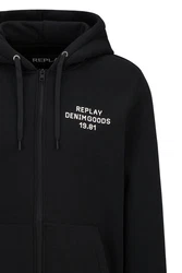 Replay Sweatshirt BRUSHED POLY COTTON FLEECE Schwarz