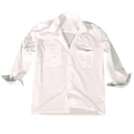 Mil-Tec Outdoorhemd US Diensthemd Langarm Weiß/Dunkelblau/Creme