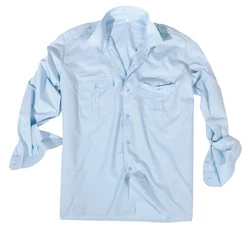 Mil-Tec Outdoorhemd US Diensthemd Langarm Hellblau/Blau