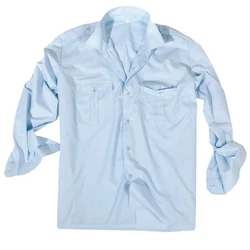 Mil-Tec Outdoorhemd US Diensthemd Langarm Hellblau/Blau