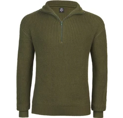 Brandit Strickpullover Bundeswehr Troyer Dunkelgrün