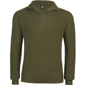 Brandit Strickpullover Bundeswehr Troyer Dunkelgrün