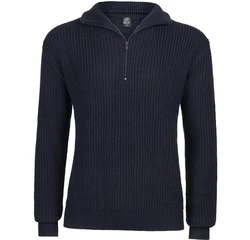 Brandit Strickpullover Bundeswehr Troyer Dunkelblau/Blau/Hellblau