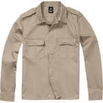 Brandit US Langarmhemd Braun/Khaki/Beige