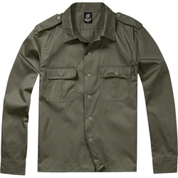 Brandit US Langarmhemd Dunkelgrün/Khaki/Grün/Braun