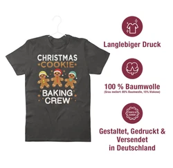Shirtracer T-Shirt Christmas Cookie Baking Crew Lila/Dunkelgrün/Khaki/Grün/Braun/Beige