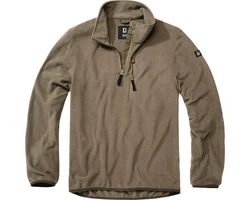 Brandit Strickpullover Fleece Troyer Braun/Khaki