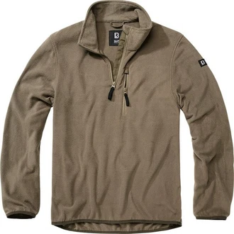 Brandit Strickpullover Fleece Troyer Braun/Khaki
