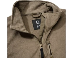 Brandit Strickpullover Fleece Troyer Dunkelblau/Schwarz/Grau