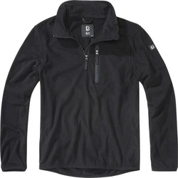 Brandit Strickpullover Fleece Troyer Dunkelblau/Schwarz/Grau
