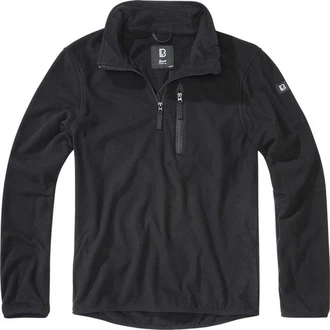 Brandit Strickpullover Fleece Troyer Dunkelblau/Schwarz/Grau