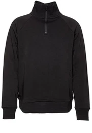 Sweatshirt Saggel mit Troyer-Kragen (1-tlg)