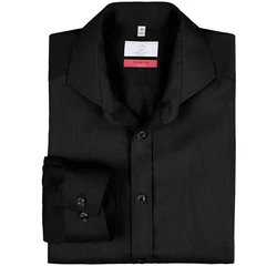 GREIFF Langarmhemd Corporate Hemd PREMIUM Herren OEKO TEX Schwarz (35/36)